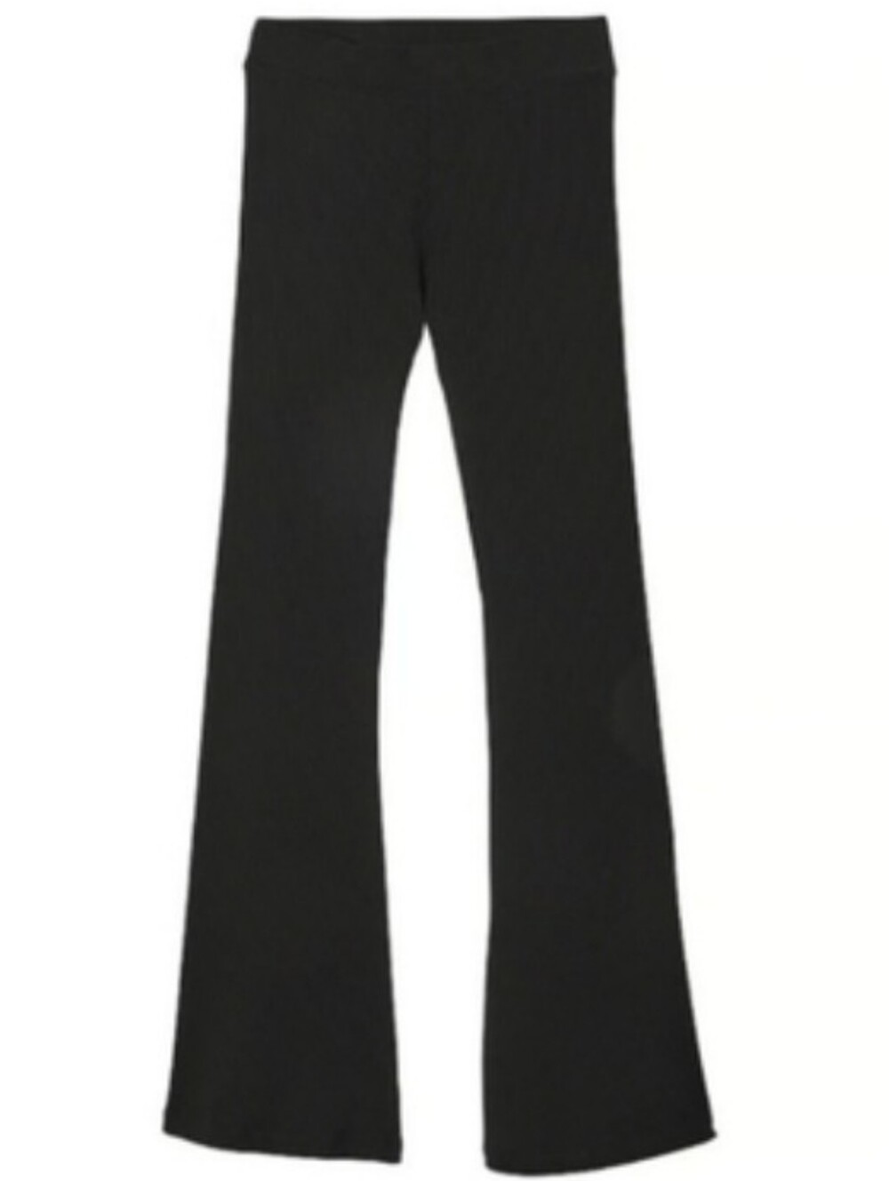 Victoria's secret pink stretch cotton ribbed flare legging BLACK MEDIUM